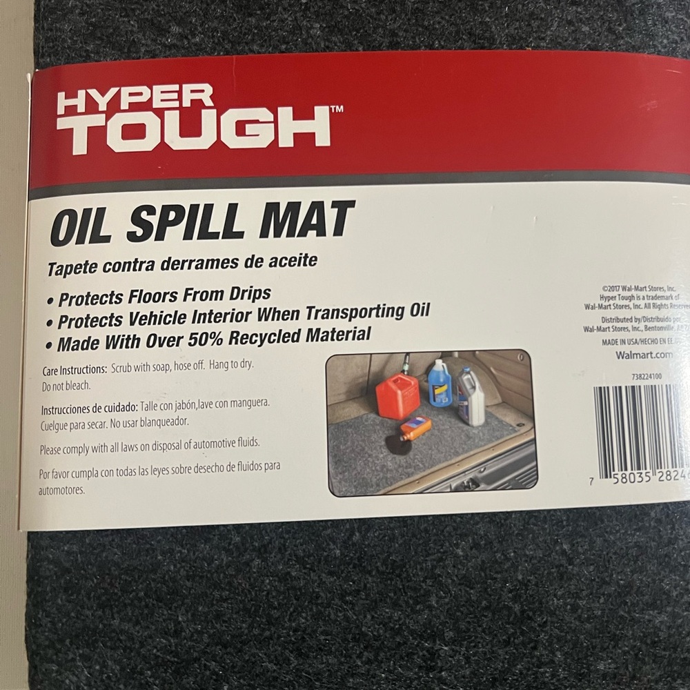Hyper Tough Oil Spill Mat Absorbent Reusable 29in X 42in
